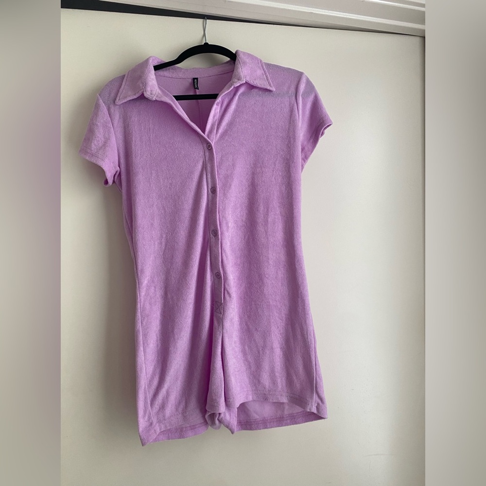 Gently worn Pretty Little Thing terry cloth romper